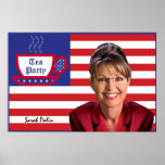 Sarah Palin & The Tea Party Flag posters