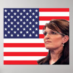 Sarah Palin US Flag Poster posters