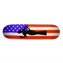 Sarah Palin USA Flag Skateboard