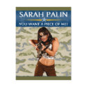 Sarah Palin - You Want A Piece Of Me? Postcard