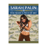 Sarah Palin - You Want A Piece Of Me? Postcard