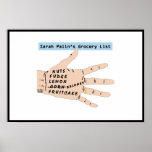 Sarah Palin's Grocery List. Poster. posters