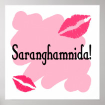 Saranghamnida - Korean I love you Print