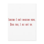 Sarcastic tees for sarcastic people. (Yeah, right) postcards