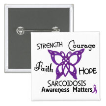Sarcoidosis Celtic Butterfly 3 Pin