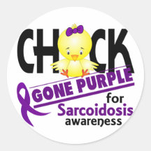 Sarcoidosis Chick Gone Purple 2 Sticker