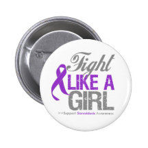 Sarcoidosis - Fight Like a Girl Button