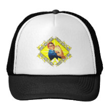 Sarcoma Cancer Fight Rosie The Riveter Trucker Hat