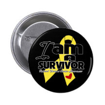 Sarcoma Cancer - I am a Survivor Pinback Buttons