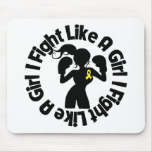 Sarcoma Cancer I Fight Like A Girl Pose Mousepads