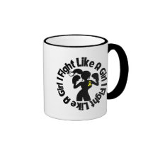Sarcoma Cancer I Fight Like A Girl Pose Mug
