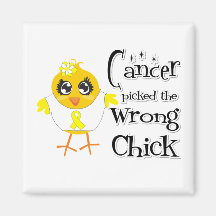 Sarcoma Cancer Picked The Wrong Chick Fridge Magnets