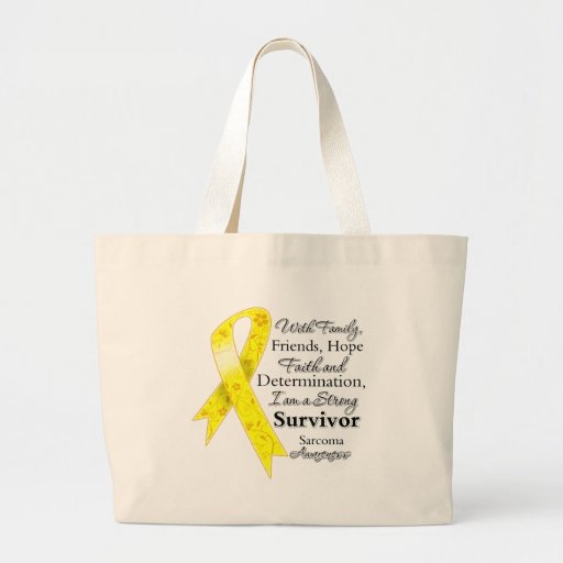 Sarcoma Cancer Support Strong Survivor Canvas Bag