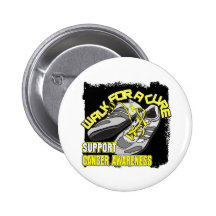 Sarcoma Cancer Walk For A Cure Shoes Pinback Button