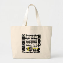 Sarcoma Cancer Warrior Fight Slogans Tote Bag
