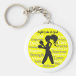 Sarcoma Fight Like A Girl Warrior Collage Keychain