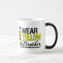 Sarcoma I Wear Yellow Ribbon For My Brother Coffee Mugs