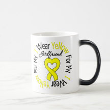 Sarcoma I Wear Yellow Ribbon For My Girlfriend Mugs