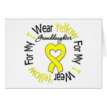 Sarcoma I Wear Yellow Ribbon For My Granddaughter Greeting Card
