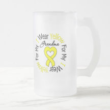 Sarcoma I Wear Yellow Ribbon  For My Grandma Mugs
