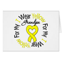 Sarcoma I Wear Yellow Ribbon For My Grandpa Card