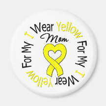 Sarcoma I Wear Yellow Ribbon For My Mum Magnet