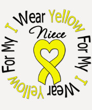 Sarcoma I Wear Yellow Ribbon For My Niece T Shirts