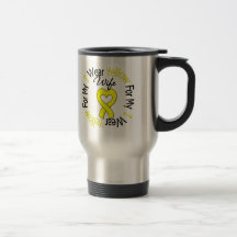 Sarcoma I Wear Yellow Ribbon For My Wife Mugs