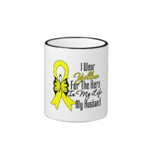 Sarcoma Ribbon My Hero My Husband Coffee Mug