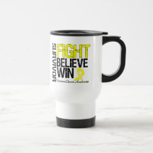 Sarcoma Survivor Fight Believe Win Motto Coffee Mugs