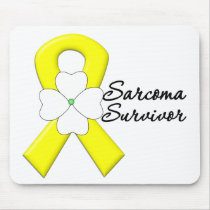 Sarcoma Survivor Flower Ribbon Mouse Mat