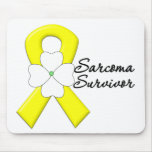 Sarcoma Survivor Flower Ribbon mousepads