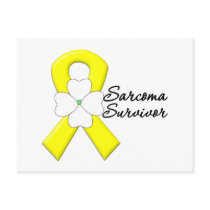 Sarcoma Survivor Flower Ribbon Postcards