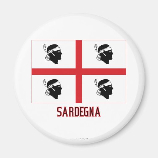 Sardegna flag with name magnets
