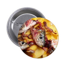 Sardine heads pinback button