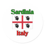 Sardinia Italy Round Sticker