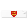 Sark Official Coat Of Arms Heraldry Symbol Bumper Sticker
