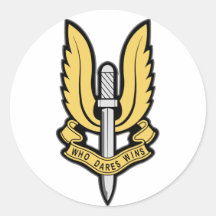 SAS Insignia Round Stickers