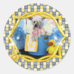 Sasha - Chinese Crested Round Sticker