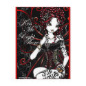 Sasha Red Corset Tattoo Fairy Postcard