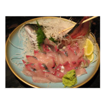 Sashimi 刺身 ... Japanese Food Post Card