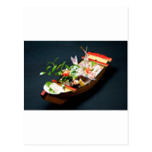 Sashimi Boat. Postcards