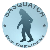 Sasquatch for President Round Stickers
