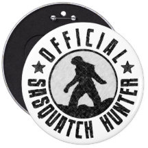 Sasquatch HUNTER Circle logo Black Buttons