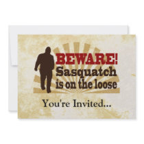 Sasquatch on the Loose Personalised Invitation