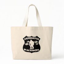 Sasquatch Patrol Forest Badge Tote Bags