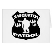 Sasquatch Patrol Forest Badge Greeting Card