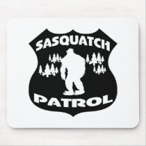 Sasquatch Patrol Forest Badge Mousepad