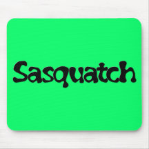 Sasquatch Text Mousepad