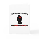 Sasquatch Valentines Day Greeting Card